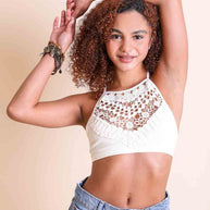 Crochet Lace High Neck Bralette-Leto Accessories-Ivory-XS/S-[option4]-[option5]-[option6]-[option7]-[option8]-Shop-Boutique-Clothing-for-Women-Online