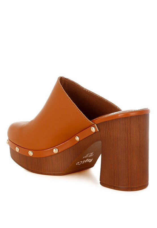 Benji Recycled Leather Clogs-Rag Company-[option4]-[option5]-[option6]-[option7]-[option8]-Shop-Boutique-Clothing-for-Women-Online