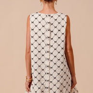 SO ME Texture Bow Printed Mini Ruffle Dress-Dresses-Trendsi-[option4]-[option5]-[option6]-[option7]-[option8]-Shop-Boutique-Clothing-for-Women-Online