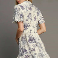 Umgee Full Size Landscape Print Collared Mini Dress Plus Size-Dresses-Trendsi-[option4]-[option5]-[option6]-[option7]-[option8]-Shop-Boutique-Clothing-for-Women-Online