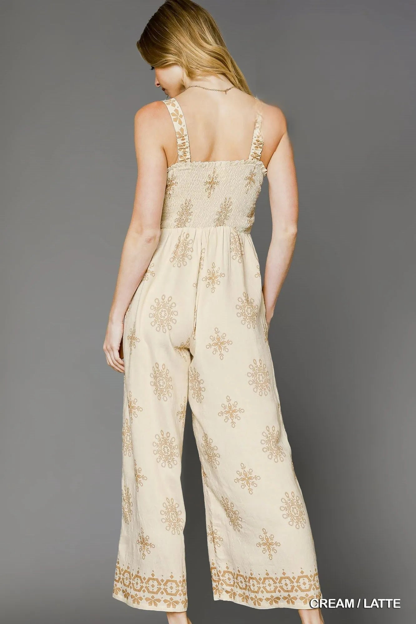 Umgee Smocked Printed Wide Leg Jumpsuit-Jumpsuits & Rompers-Trendsi-[option4]-[option5]-[option6]-[option7]-[option8]-Shop-Boutique-Clothing-for-Women-Online