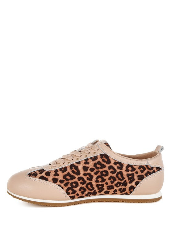 Narati Leopard Print Real Leather Sneakers-Rag Company-[option4]-[option5]-[option6]-[option7]-[option8]-Shop-Boutique-Clothing-for-Women-Online