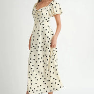 MABLE Polka Dot Puff Sleeve Midi Dress-Dresses-Trendsi-[option4]-[option5]-[option6]-[option7]-[option8]-Shop-Boutique-Clothing-for-Women-Online