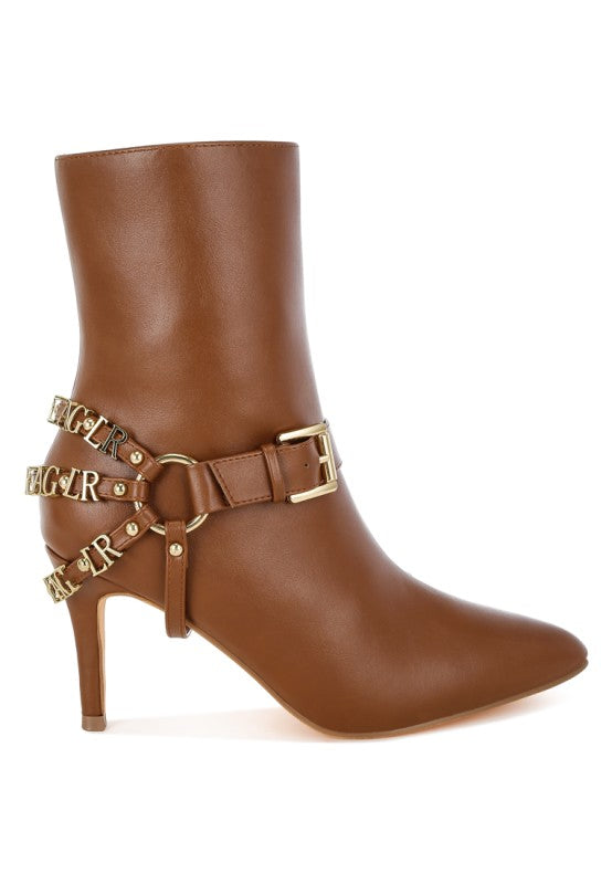Nicene Harness Detail Stiletto Boots-Rag Company-[option4]-[option5]-[option6]-[option7]-[option8]-Shop-Boutique-Clothing-for-Women-Online
