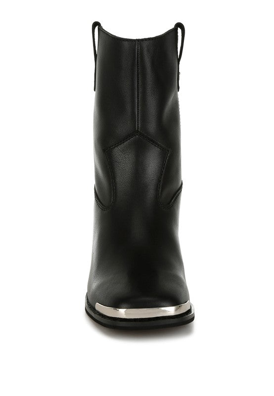 Iliad Genuine Leather Metallic Accent Ankle Boots-Rag Company-[option4]-[option5]-[option6]-[option7]-[option8]-Shop-Boutique-Clothing-for-Women-Online