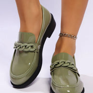 Round Toe Chain Detail Loafers-Shoes-Trendsi-[option4]-[option5]-[option6]-[option7]-[option8]-Shop-Boutique-Clothing-for-Women-Online