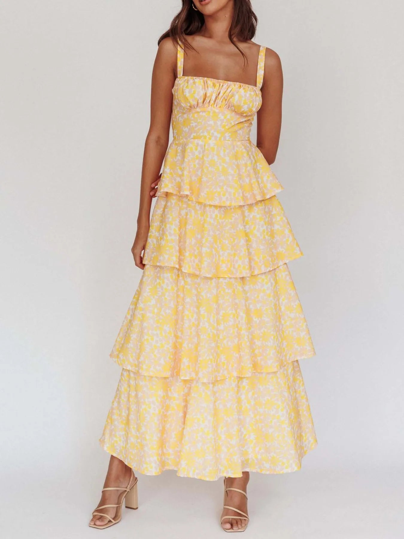 Floral Layered Ruffle Dress-Dresses-Trendsi-[option4]-[option5]-[option6]-[option7]-[option8]-Shop-Boutique-Clothing-for-Women-Online