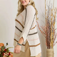 ADORA Full Size Multi Color Strip Sweater-Sweaters-Trendsi-[option4]-[option5]-[option6]-[option7]-[option8]-Shop-Boutique-Clothing-for-Women-Online