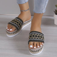 Geometric Weave Platform Sandals-Sandals-Trendsi-[option4]-[option5]-[option6]-[option7]-[option8]-Shop-Boutique-Clothing-for-Women-Online