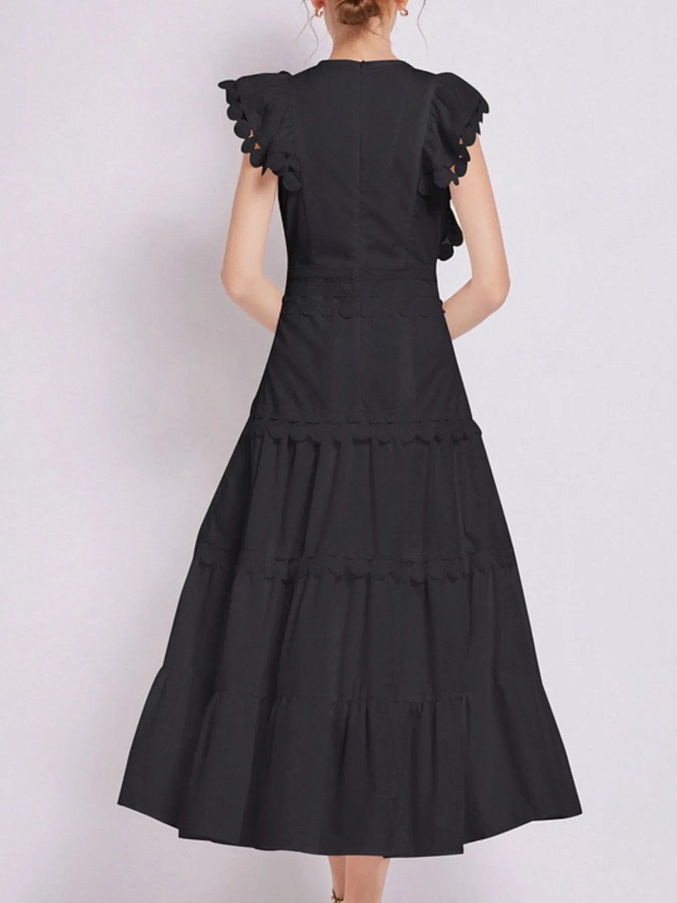 Sleeveless Ruffled Tiered Dress with Embroidered Trim-dresses-Trendsi-[option4]-[option5]-[option6]-[option7]-[option8]-Shop-Boutique-Clothing-for-Women-Online