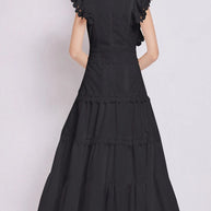 Sleeveless Ruffled Tiered Dress with Embroidered Trim-dresses-Trendsi-[option4]-[option5]-[option6]-[option7]-[option8]-Shop-Boutique-Clothing-for-Women-Online