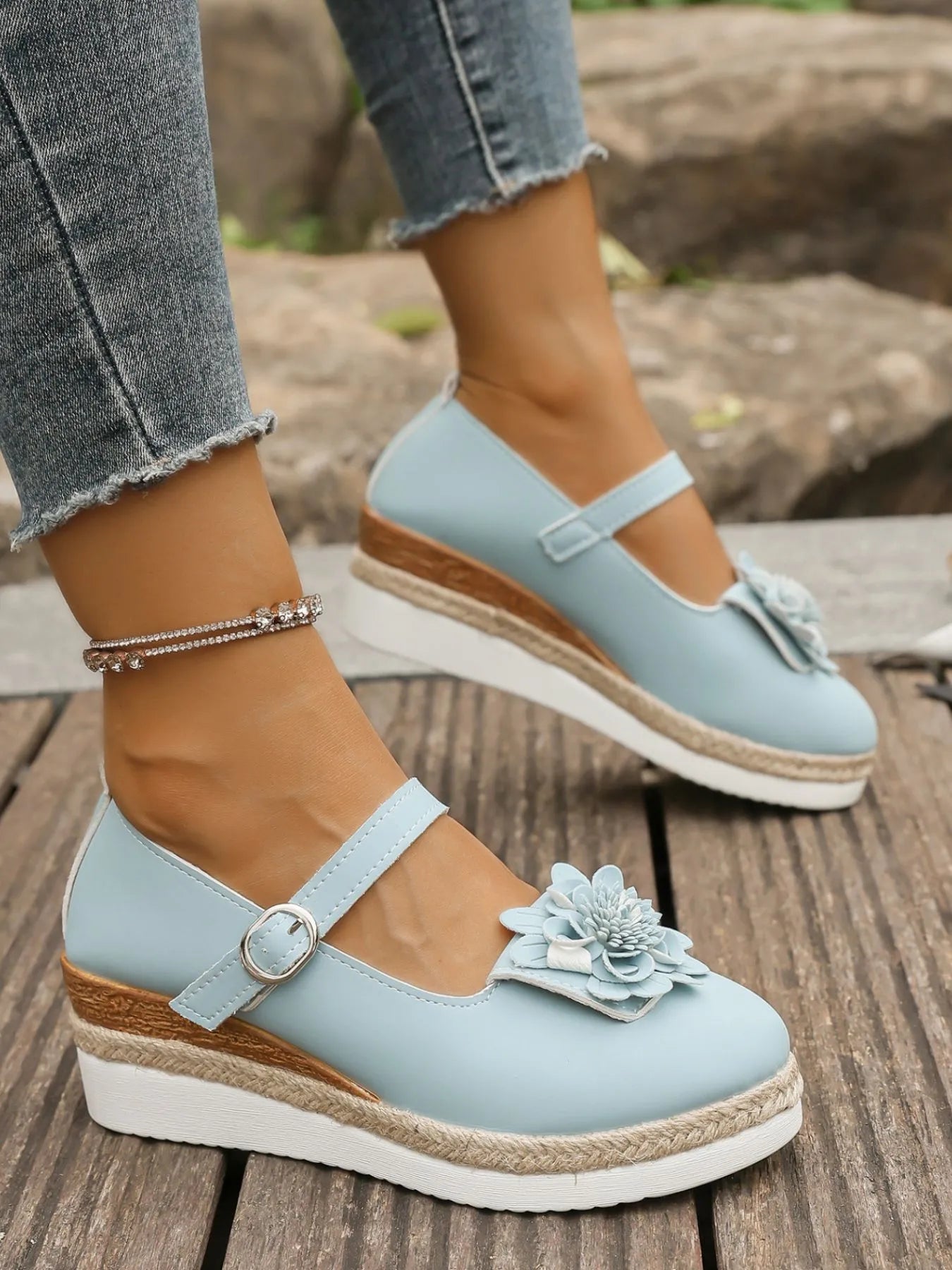 Flower Embellished Mary Jane Loafers-loafers-Trendsi-[option4]-[option5]-[option6]-[option7]-[option8]-Shop-Boutique-Clothing-for-Women-Online