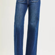 RISEN Full Size High Rise Wide Leg Jeans with Front Tie Detail Plus Size-Jeans-Trendsi-[option4]-[option5]-[option6]-[option7]-[option8]-Shop-Boutique-Clothing-for-Women-Online