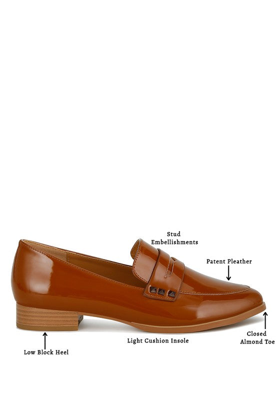 Noshiya Patent Pleather Penny Loafers-Rag Company-[option4]-[option5]-[option6]-[option7]-[option8]-Shop-Boutique-Clothing-for-Women-Online