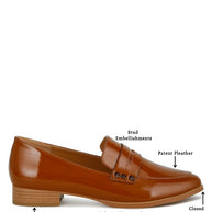 Noshiya Patent Pleather Penny Loafers-Rag Company-[option4]-[option5]-[option6]-[option7]-[option8]-Shop-Boutique-Clothing-for-Women-Online