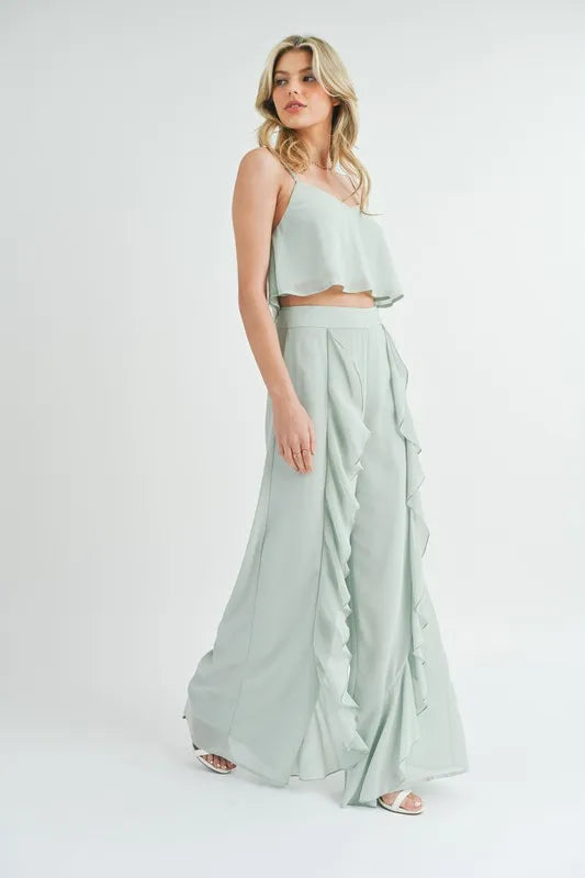 MABLE Crop Cami and Ruffled Wide Leg Pants Set-two piece set-Trendsi-[option4]-[option5]-[option6]-[option7]-[option8]-Shop-Boutique-Clothing-for-Women-Online