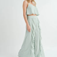 MABLE Crop Cami and Ruffled Wide Leg Pants Set-two piece set-Trendsi-[option4]-[option5]-[option6]-[option7]-[option8]-Shop-Boutique-Clothing-for-Women-Online