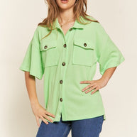 SMILE FACE BACK SHIRTS TOP-Jade By Jane-B.GREEN-S-[option4]-[option5]-[option6]-[option7]-[option8]-Shop-Boutique-Clothing-for-Women-Online
