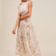 SO ME Floral Printed Woven Shoulder Bow Tie Top and Skirt Set-Dresses-Trendsi-[option4]-[option5]-[option6]-[option7]-[option8]-Shop-Boutique-Clothing-for-Women-Online