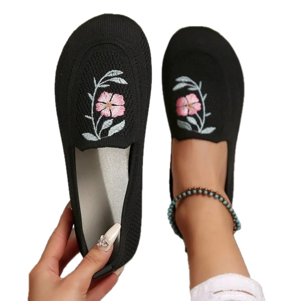 Embroidered Mesh Slip-Ons-135 Flats-Trendsi-[option4]-[option5]-[option6]-[option7]-[option8]-Shop-Boutique-Clothing-for-Women-Online