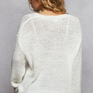 POL Oversized V-Neck Knit Top-Blouses-Trendsi-[option4]-[option5]-[option6]-[option7]-[option8]-Shop-Boutique-Clothing-for-Women-Online