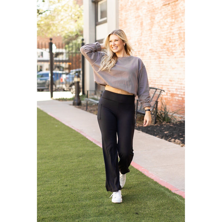 The Madison - Black Straight Leg Leggings with Pockets-JuliaRoseWholesale-[option4]-[option5]-[option6]-[option7]-[option8]-Shop-Boutique-Clothing-for-Women-Online