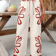 Floral Drawstring Wide Leg Pants-Pants-Trendsi-[option4]-[option5]-[option6]-[option7]-[option8]-Shop-Boutique-Clothing-for-Women-Online