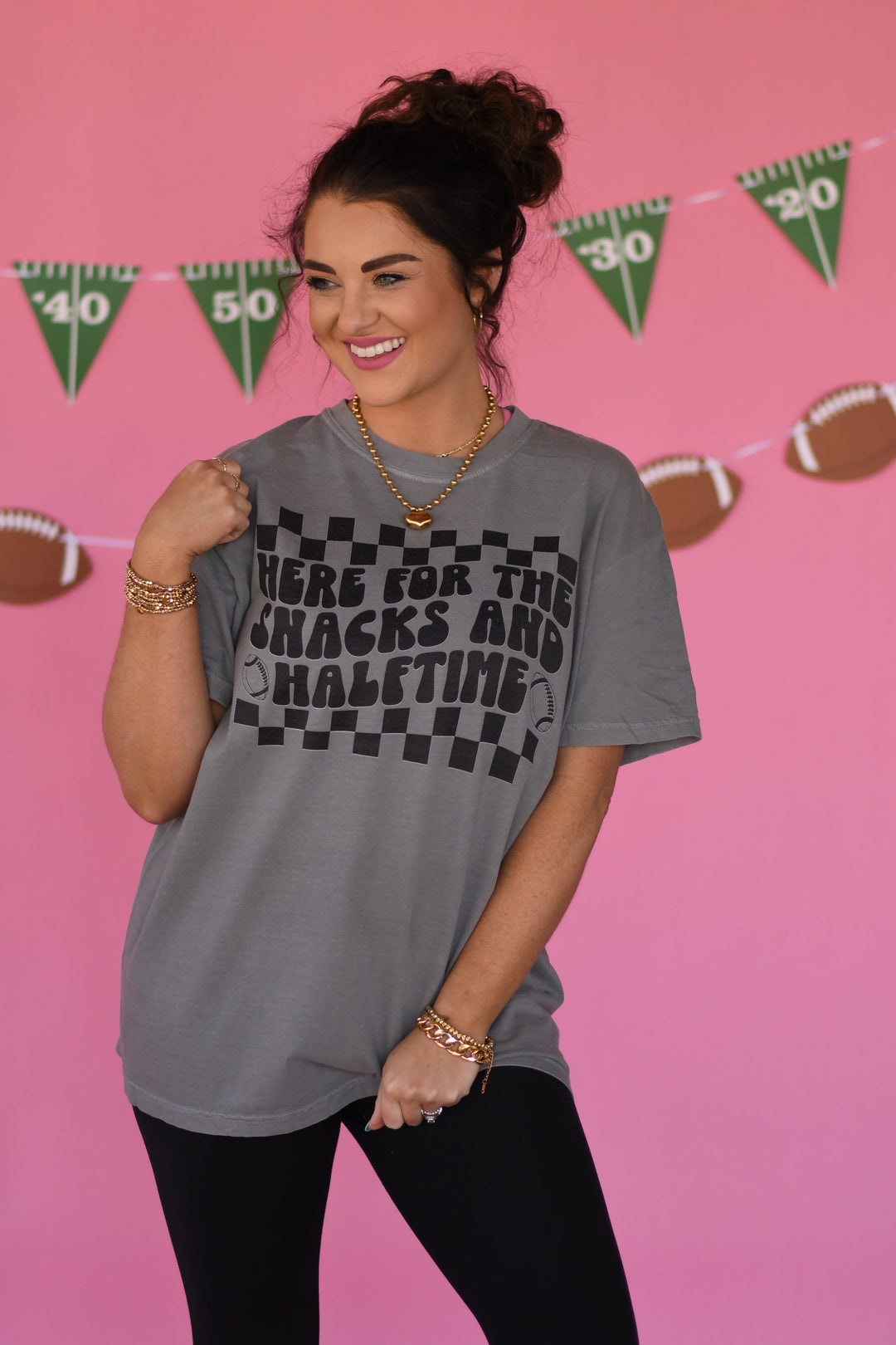 PREORDER: Here For The Snacks And Halftime Tee/Long Sleeve Tee-P&PD Wholesale-[option4]-[option5]-[option6]-[option7]-[option8]-Shop-Boutique-Clothing-for-Women-Online