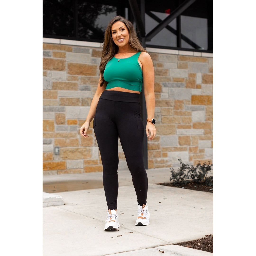 BLACK FULL-LENGTH Leggings with POCKET - Luxe Leggings by Julia Rose®-JuliaRoseWholesale-Black-OS (One Size) - Sizes 4-10-[option4]-[option5]-[option6]-[option7]-[option8]-Shop-Boutique-Clothing-for-Women-Online