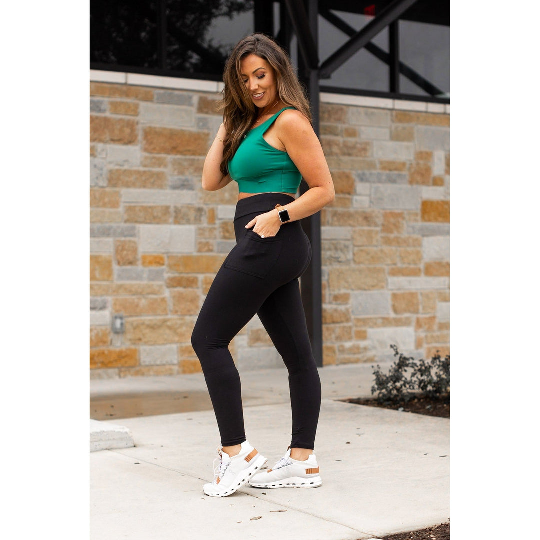 BLACK FULL-LENGTH Leggings with POCKET - Luxe Leggings by Julia Rose®-JuliaRoseWholesale-[option4]-[option5]-[option6]-[option7]-[option8]-Shop-Boutique-Clothing-for-Women-Online