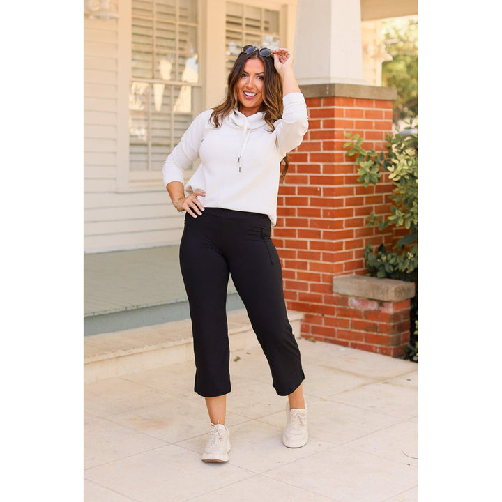 The Gabriella -Black  High Waisted Gaucho Pants