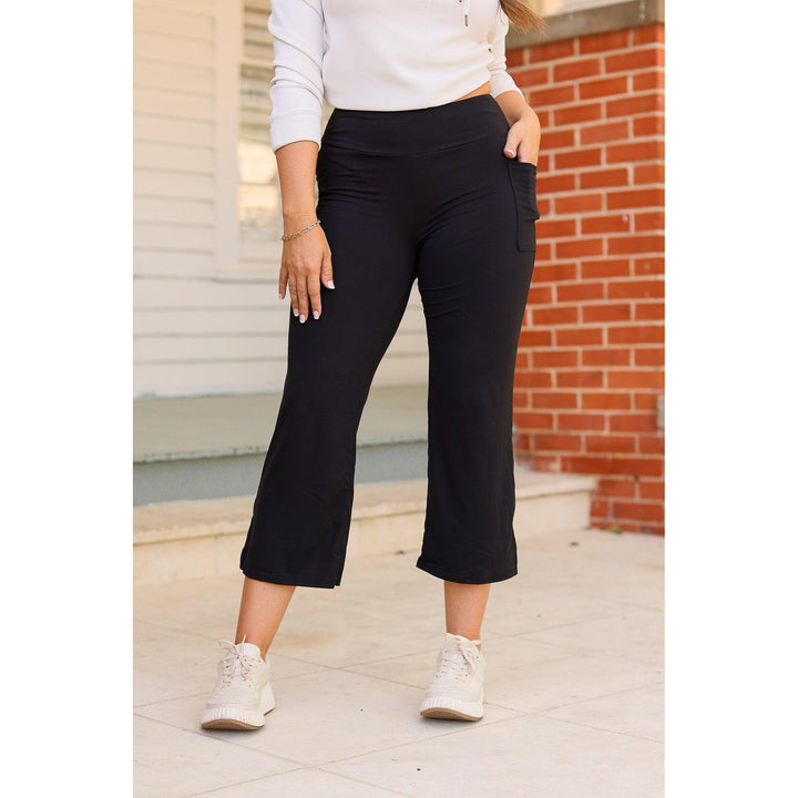 The Gabriella -Black  High Waisted Gaucho Pants