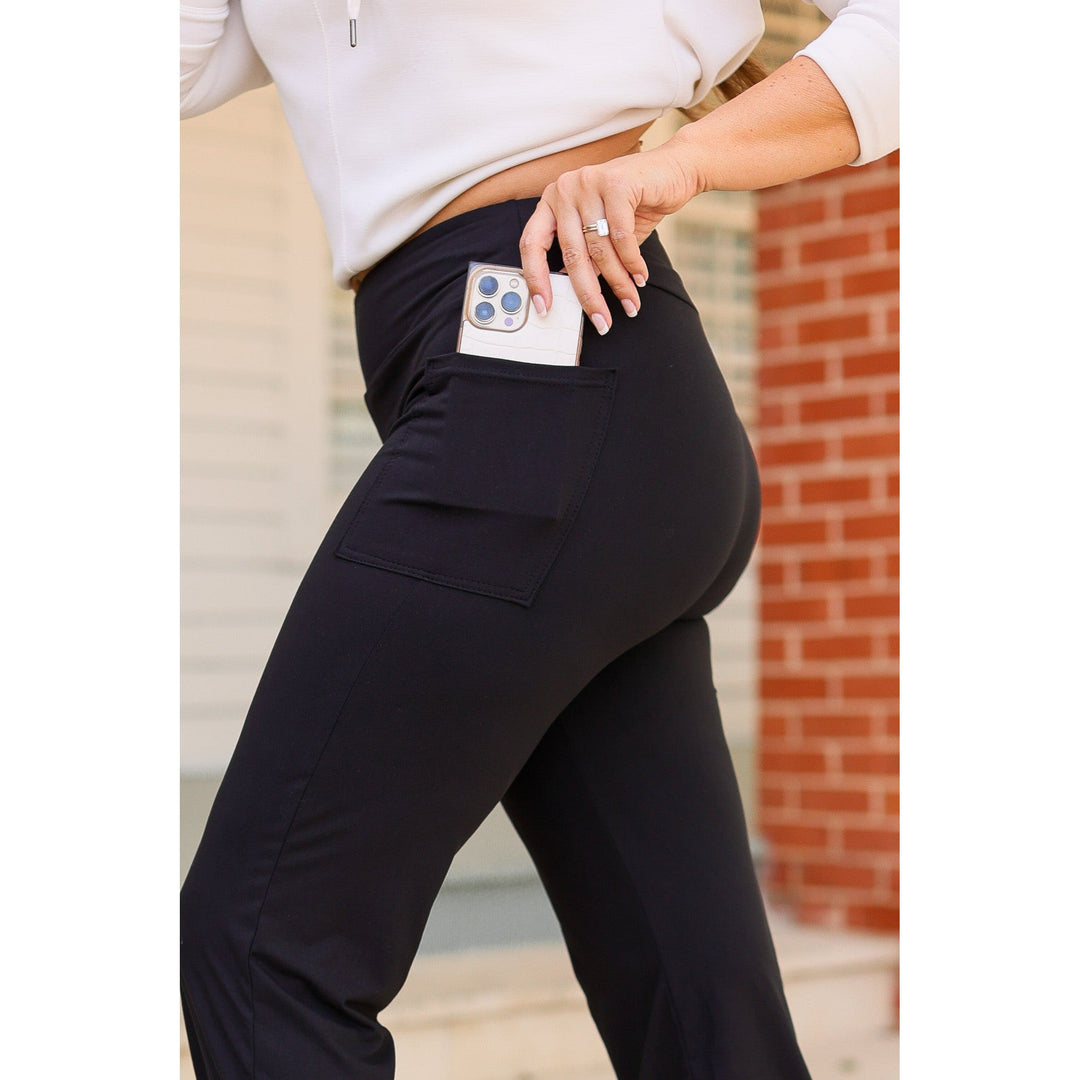 The Gabriella -Black  High Waisted Gaucho Pants