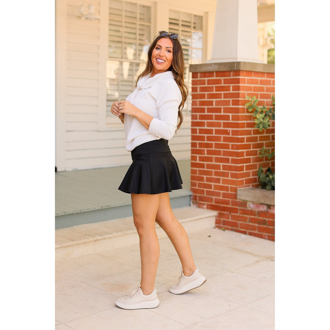 The Brielle Black Skort-JuliaRoseWholesale-[option4]-[option5]-[option6]-[option7]-[option8]-Shop-Boutique-Clothing-for-Women-Online