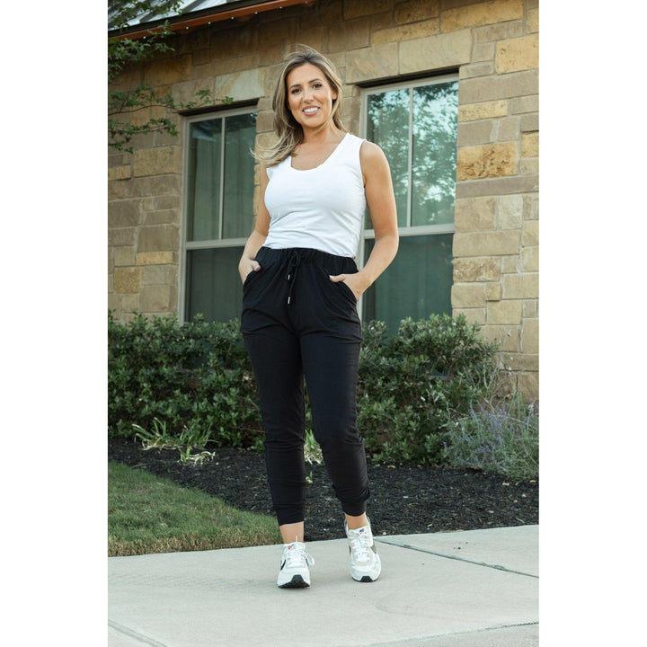 The Reagan Black Joggers - Luxe Leggings by Julia Rose®-JuliaRoseWholesale-[option4]-[option5]-[option6]-[option7]-[option8]-Shop-Boutique-Clothing-for-Women-Online