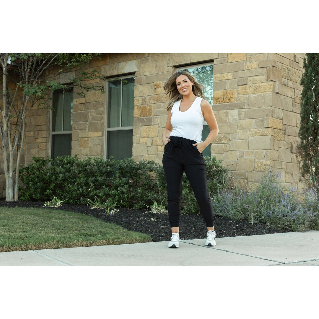 The Reagan Black Joggers - Luxe Leggings by Julia Rose®-JuliaRoseWholesale-[option4]-[option5]-[option6]-[option7]-[option8]-Shop-Boutique-Clothing-for-Women-Online