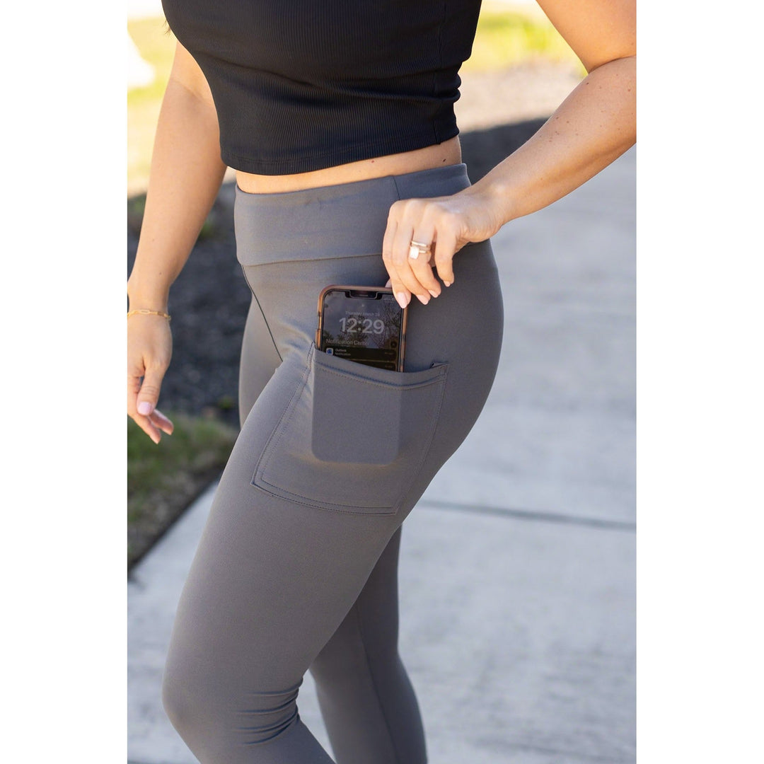 Charcoal CAPRI with POCKETS - Luxe Leggings by Julia Rose®-JuliaRoseWholesale-[option4]-[option5]-[option6]-[option7]-[option8]-Shop-Boutique-Clothing-for-Women-Online