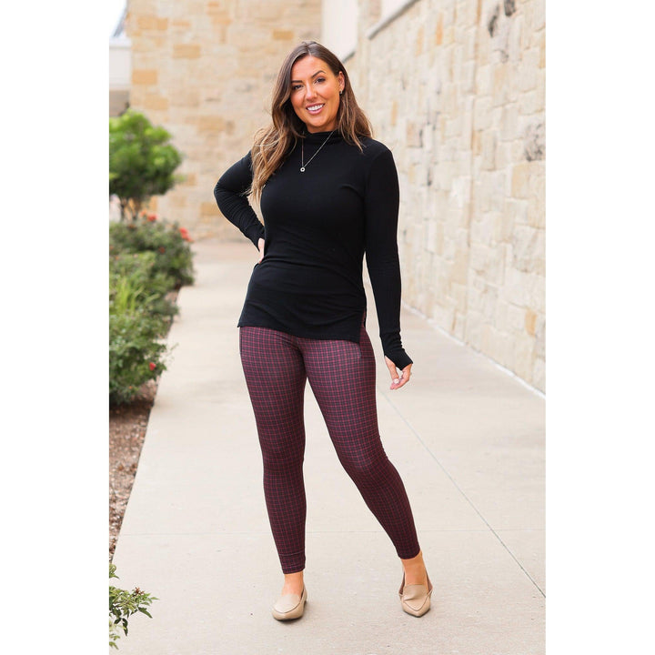 The Wren Plaid Leggings-JuliaRoseWholesale-L/XL (Sizes 12-18) - TC-[option4]-[option5]-[option6]-[option7]-[option8]-Shop-Boutique-Clothing-for-Women-Online