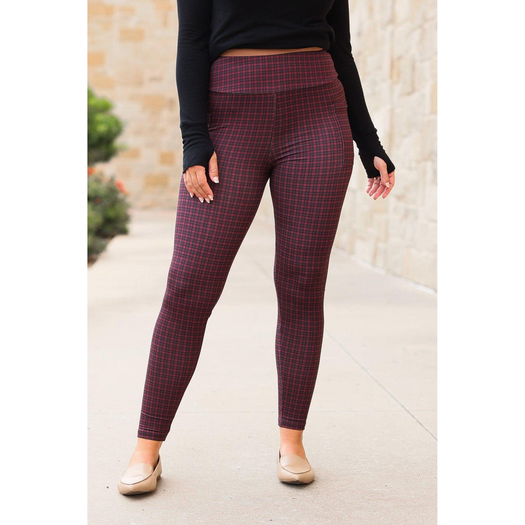 The Wren Plaid Leggings-JuliaRoseWholesale-L/XL (Sizes 12-18) - TC-[option4]-[option5]-[option6]-[option7]-[option8]-Shop-Boutique-Clothing-for-Women-Online