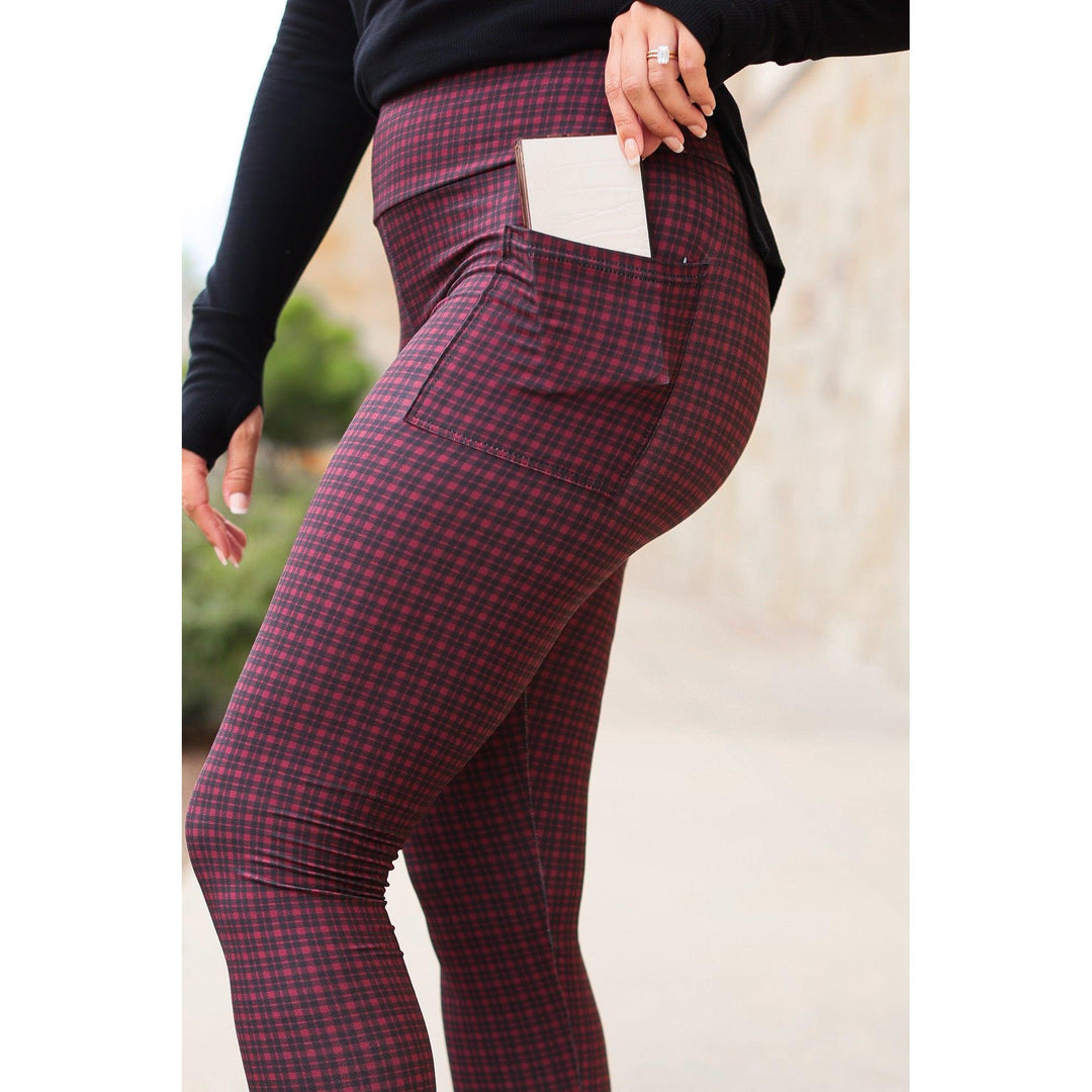 The Wren Plaid Leggings-JuliaRoseWholesale-L/XL (Sizes 12-18) - TC-[option4]-[option5]-[option6]-[option7]-[option8]-Shop-Boutique-Clothing-for-Women-Online