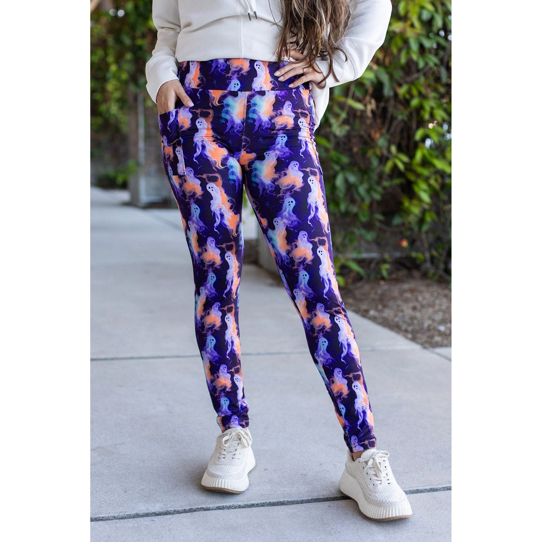 The Trixie - Ghosts Leggings - Luxe Leggings by Julia Rose®-JuliaRoseWholesale-[option4]-[option5]-[option6]-[option7]-[option8]-Shop-Boutique-Clothing-for-Women-Online