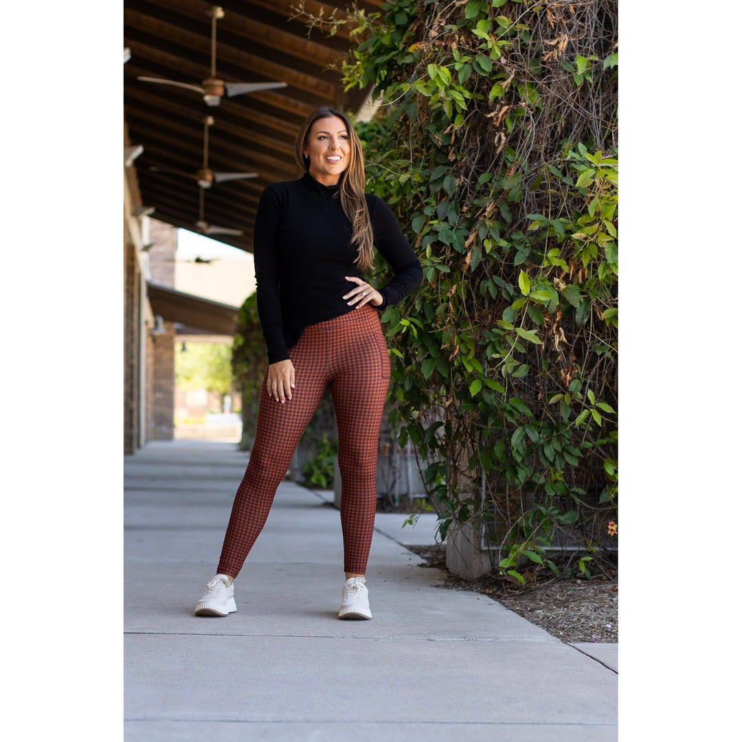 The Autumn Houndstooth Full Length Leggings-JuliaRoseWholesale-[option4]-[option5]-[option6]-[option7]-[option8]-Shop-Boutique-Clothing-for-Women-Online