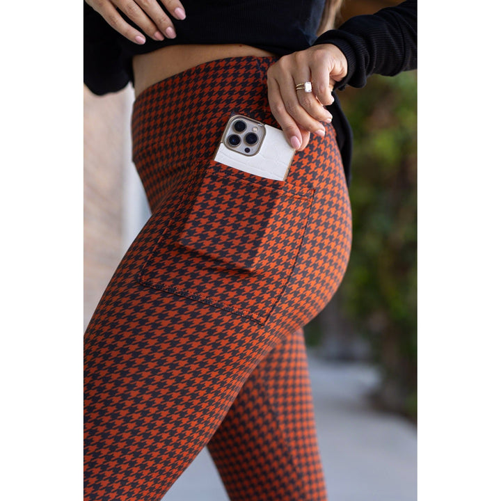 The Autumn Houndstooth Full Length Leggings-JuliaRoseWholesale-[option4]-[option5]-[option6]-[option7]-[option8]-Shop-Boutique-Clothing-for-Women-Online