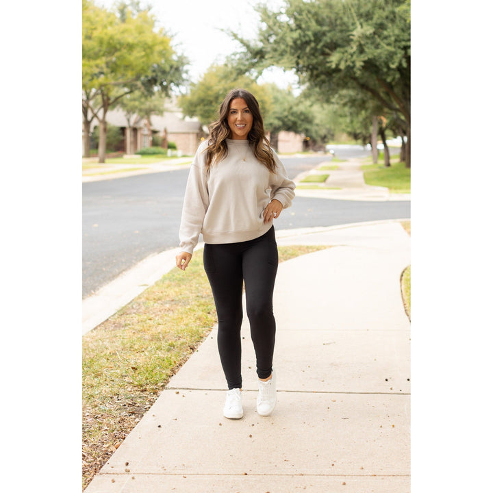 BLACK FULL-LENGTH Leggings with POCKET - Luxe Leggings by Julia Rose®-JuliaRoseWholesale-[option4]-[option5]-[option6]-[option7]-[option8]-Shop-Boutique-Clothing-for-Women-Online