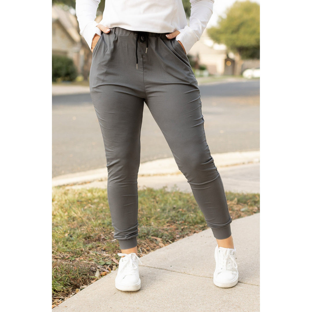 The Cindy Charcoal Joggers - Luxe Leggings by Julia Rose®-JuliaRoseWholesale-[option4]-[option5]-[option6]-[option7]-[option8]-Shop-Boutique-Clothing-for-Women-Online