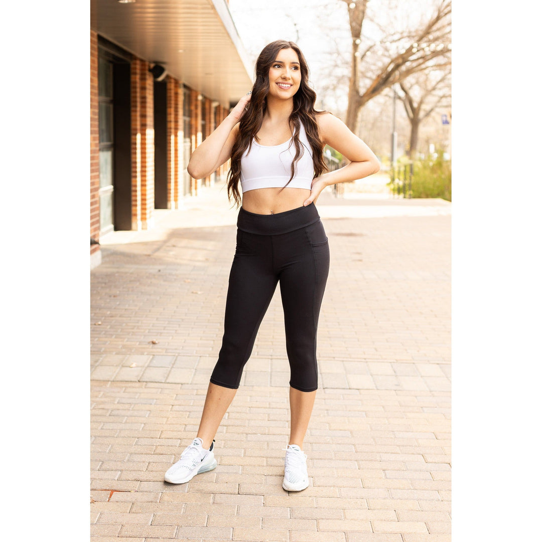 Sleek Pocket Collection - Capri Leggings-JuliaRoseWholesale-[option4]-[option5]-[option6]-[option7]-[option8]-Shop-Boutique-Clothing-for-Women-Online