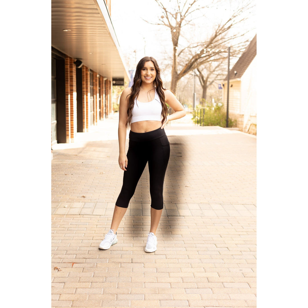 Sleek Pocket Collection - Capri Leggings-JuliaRoseWholesale-[option4]-[option5]-[option6]-[option7]-[option8]-Shop-Boutique-Clothing-for-Women-Online