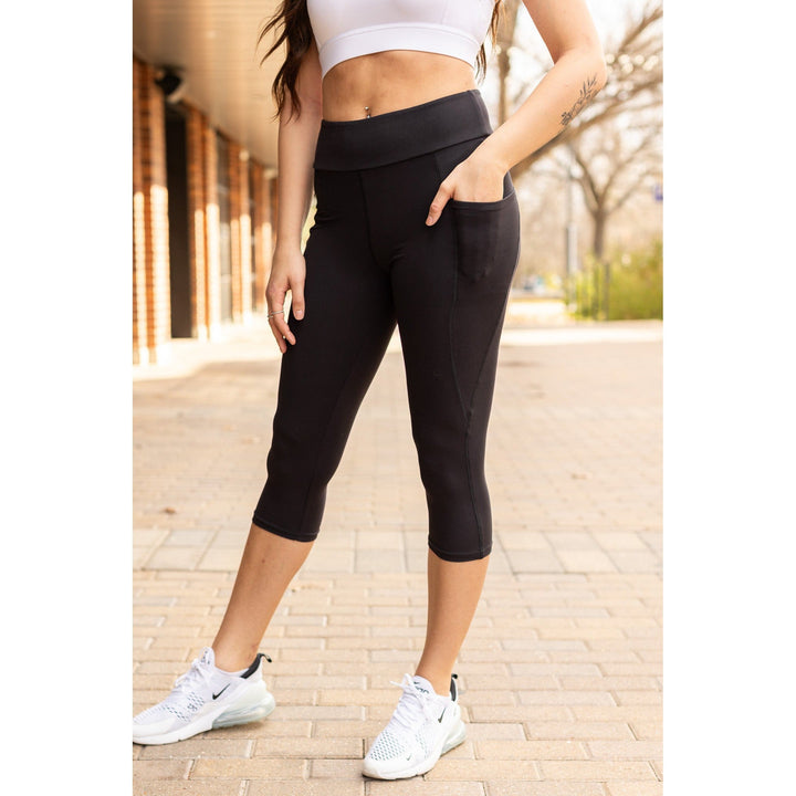 Sleek Pocket Collection - Capri Leggings-JuliaRoseWholesale-[option4]-[option5]-[option6]-[option7]-[option8]-Shop-Boutique-Clothing-for-Women-Online