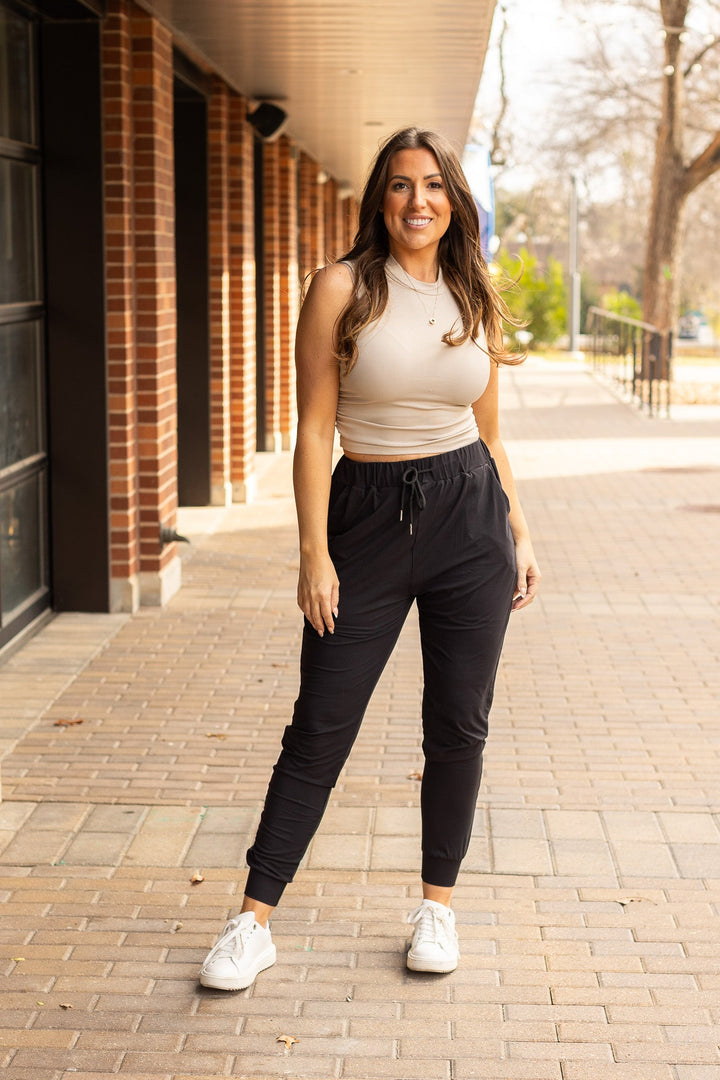 The Reagan Black Joggers - Luxe Leggings by Julia Rose®-JuliaRoseWholesale-[option4]-[option5]-[option6]-[option7]-[option8]-Shop-Boutique-Clothing-for-Women-Online