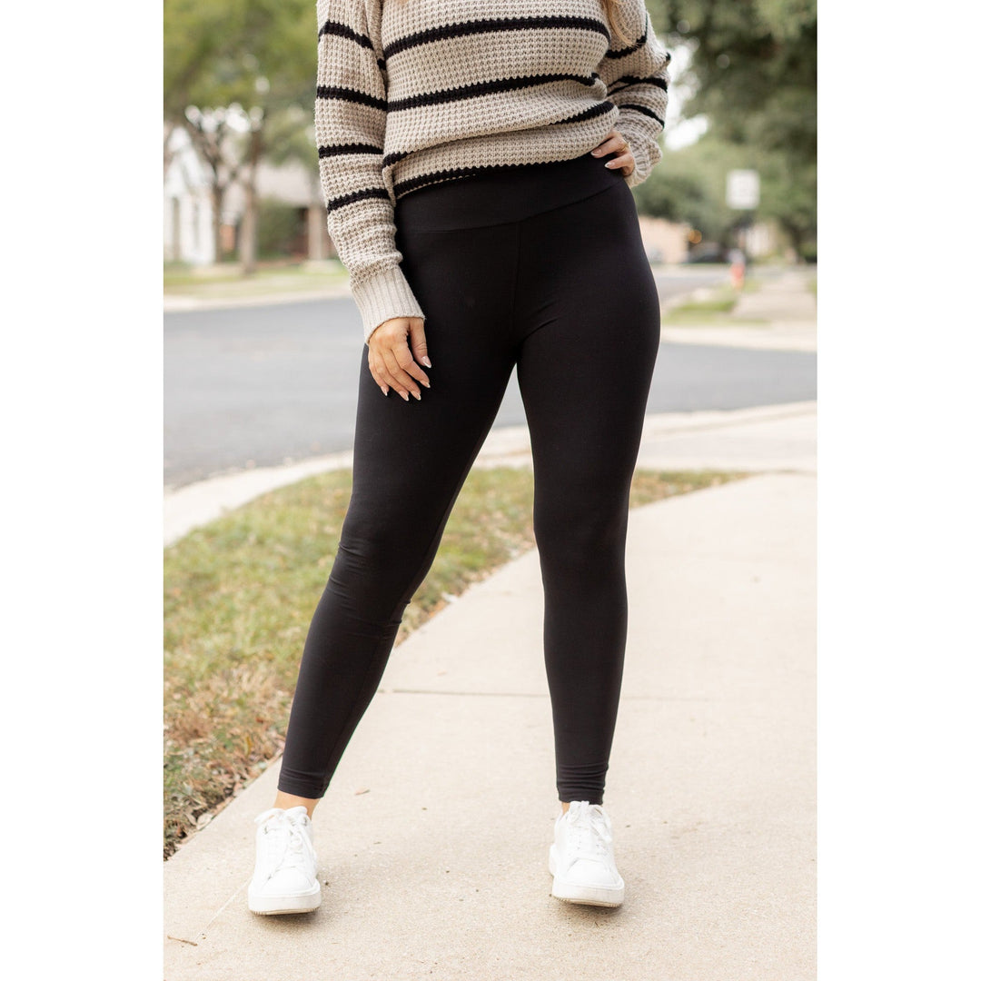 FULL LENGTH, NO POCKET Black Leggings-JuliaRoseWholesale-[option4]-[option5]-[option6]-[option7]-[option8]-Shop-Boutique-Clothing-for-Women-Online